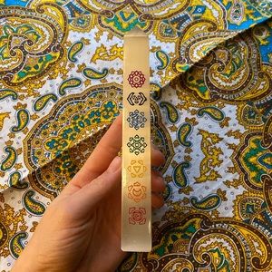 7 CHAKRAS SELENITE WAND